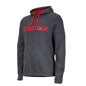 Marmot Dark Grey Kangaroo Pocket Pullover Hoodie